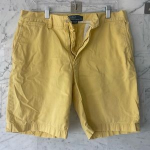 Polo Ralph Lauren Mens Yellow Prospect Shorts Size 33